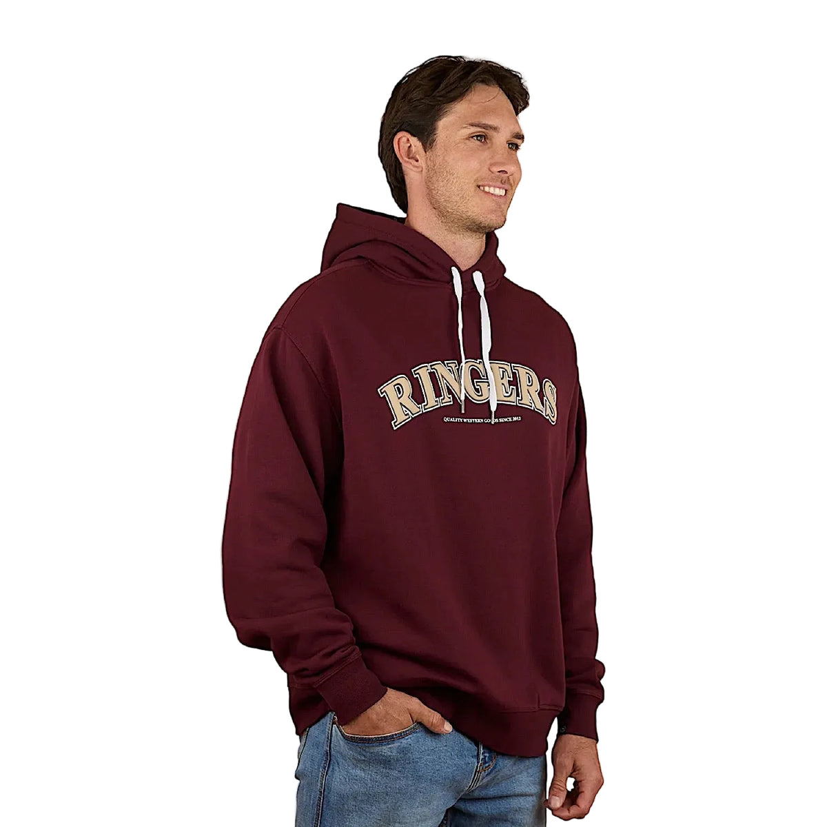 Ringers Western Men's Princeton Hoodie - Washed Cabernet