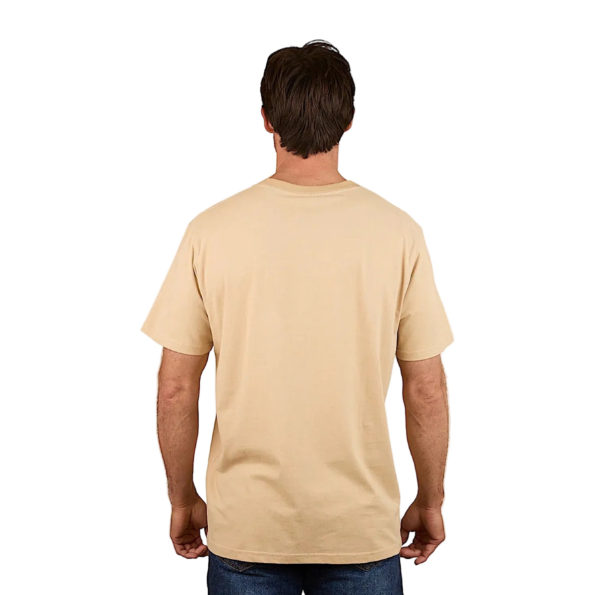 Ringers Western Princeton Men's Loose Fit T-Shirt - Dark Sand/Red