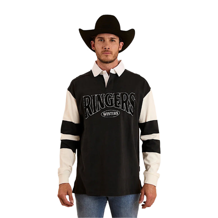 Ringers Western Unisex Lowden Rugby Jersey - Black / Off White