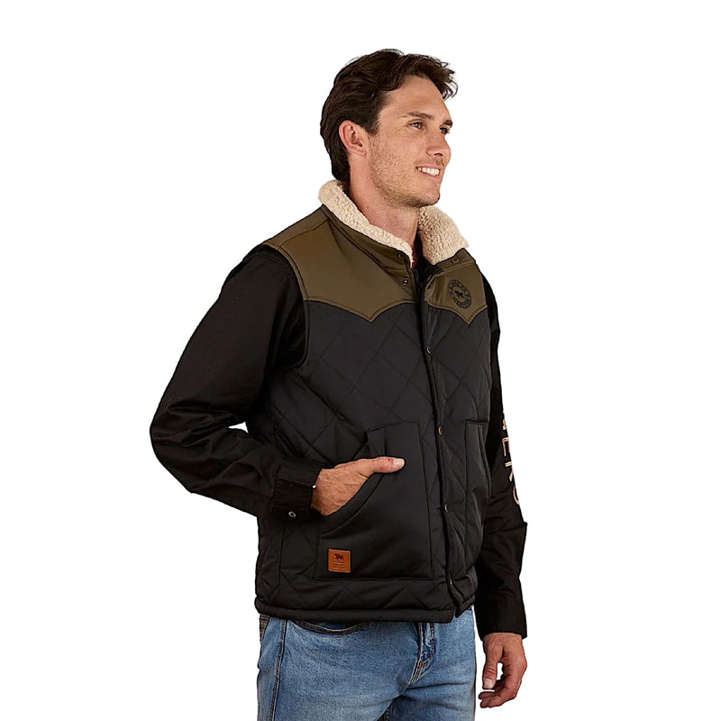 Ringers Western Men’s McKinlay Puffer Vest - Military Green / Black