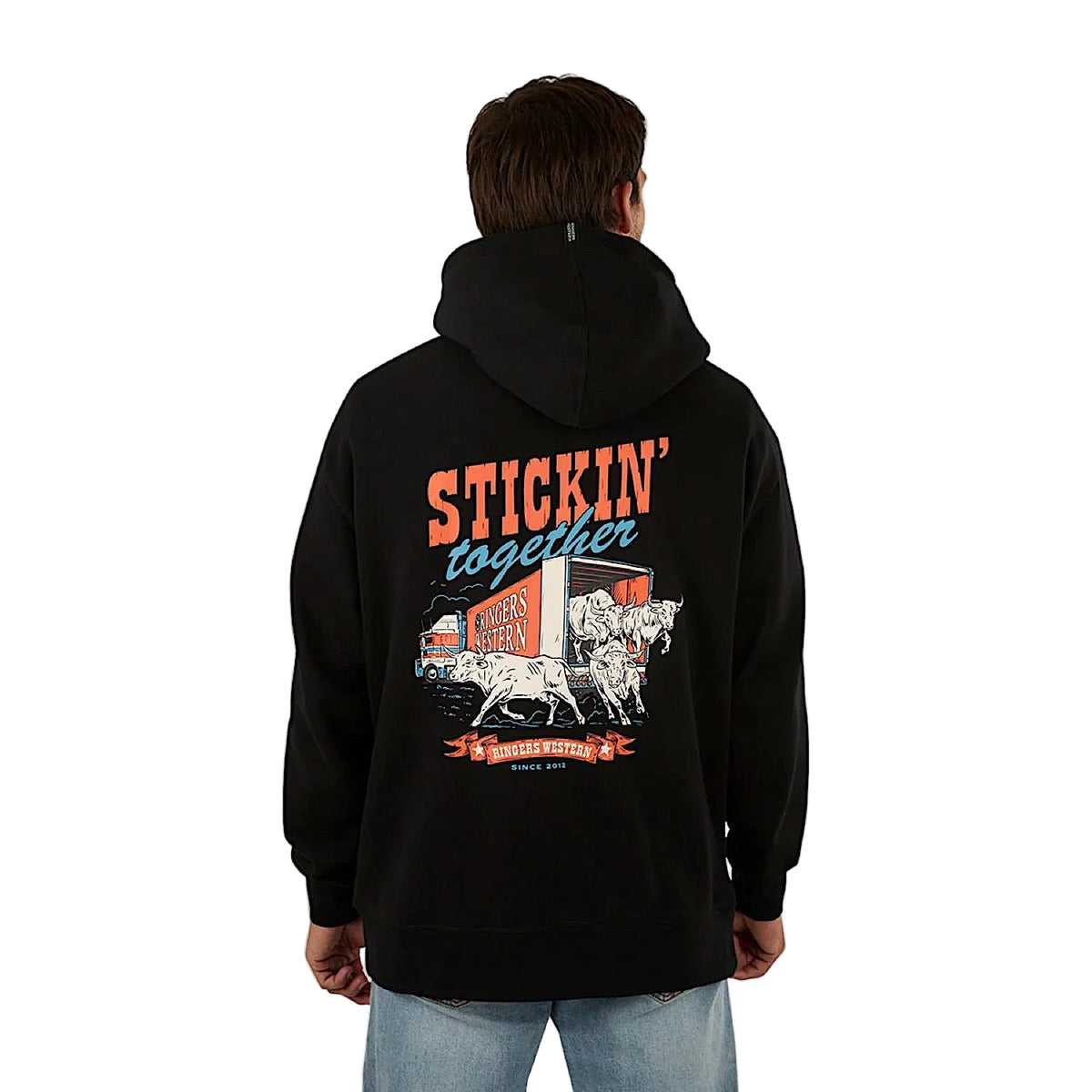 Ringers Western Men's Stickin Together Hoodie - Black