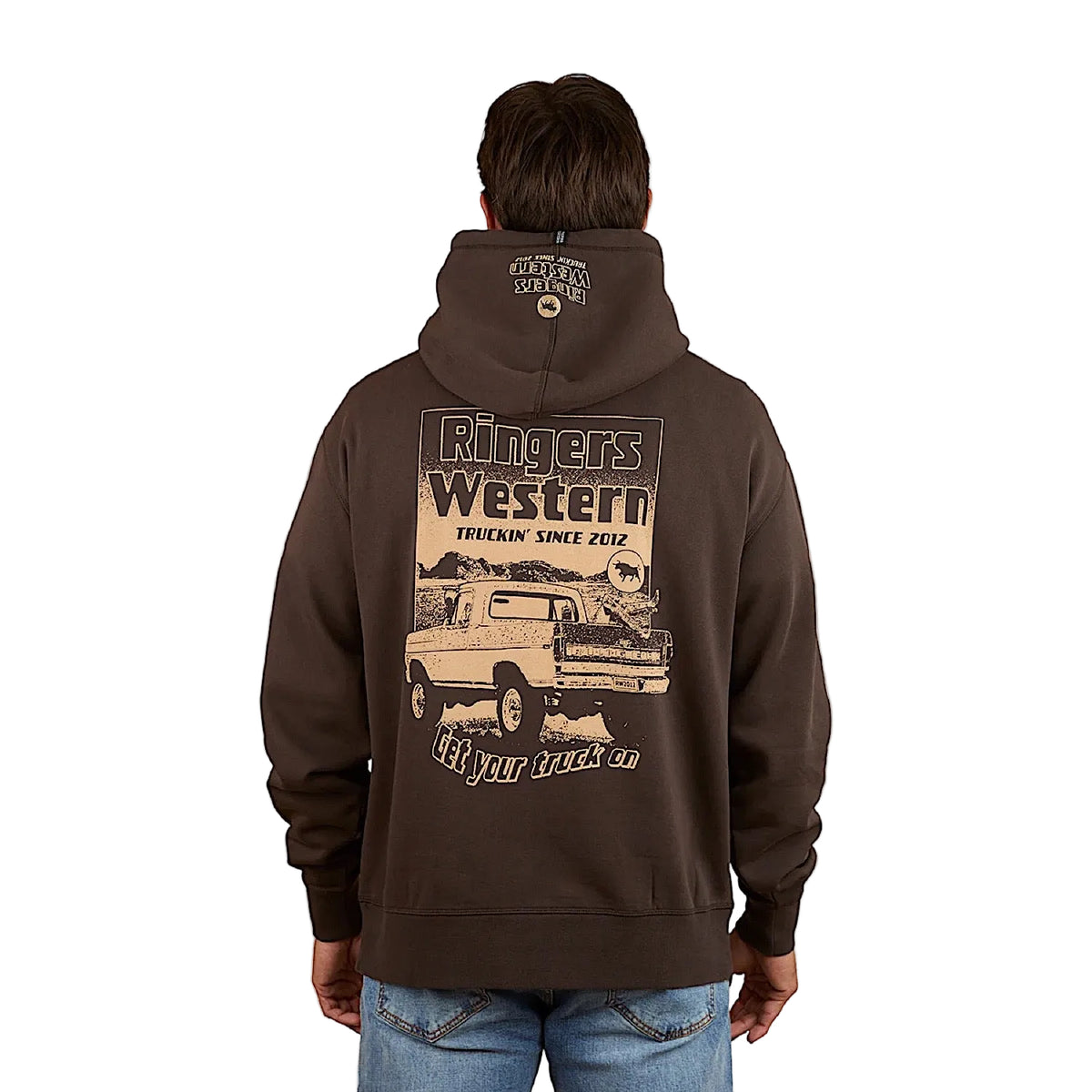 Ringers Western Men's Get Your Truck On Pullover Hoodie - Charcoal