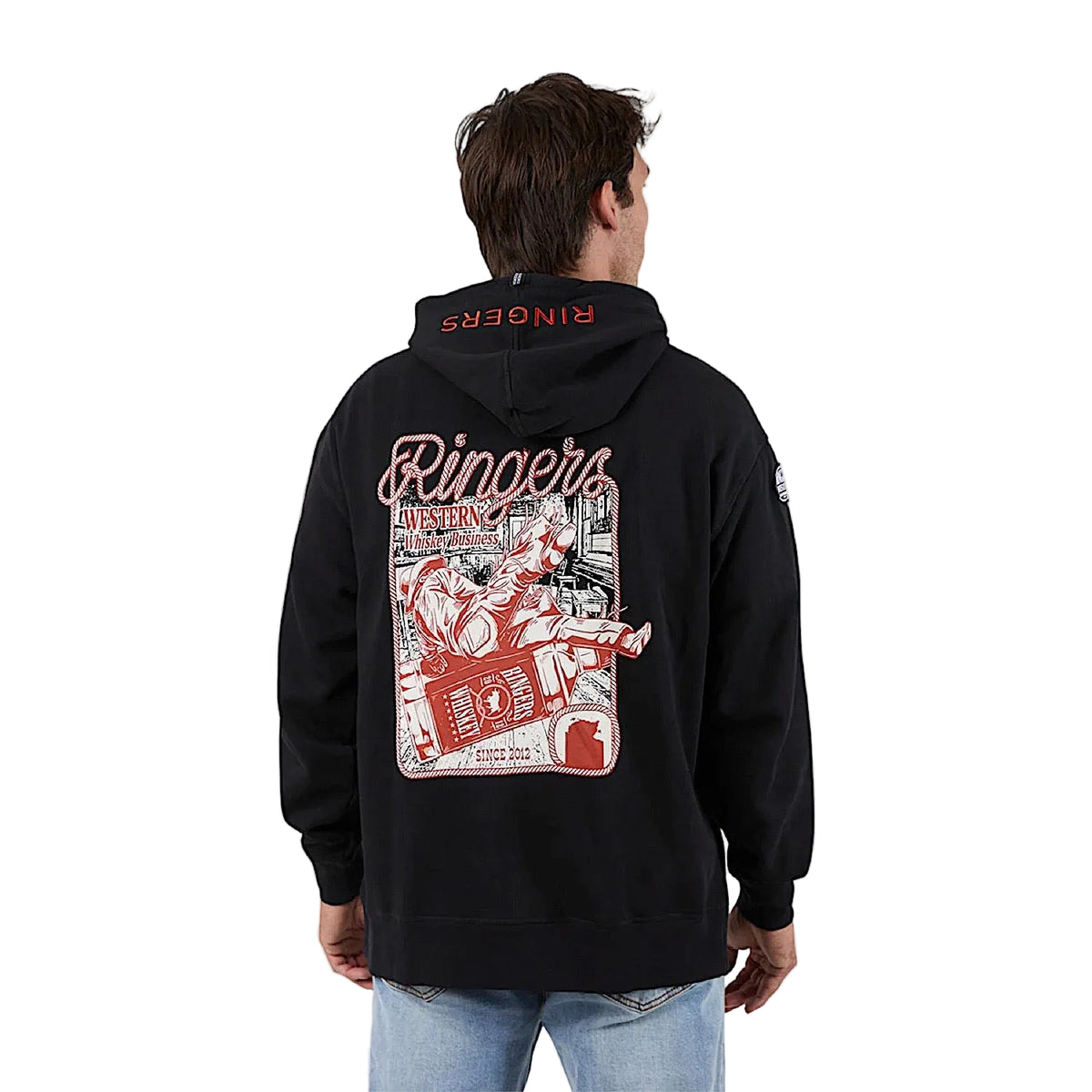 Ringers Western Men’s Whiskey Business Pullover Hoodie - Black
