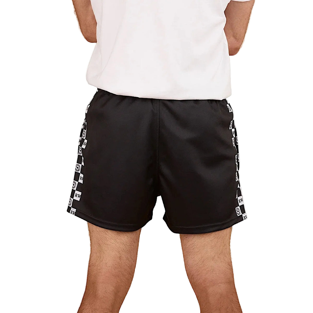 Ringers Western Unisex RW Check Footy Short - Black