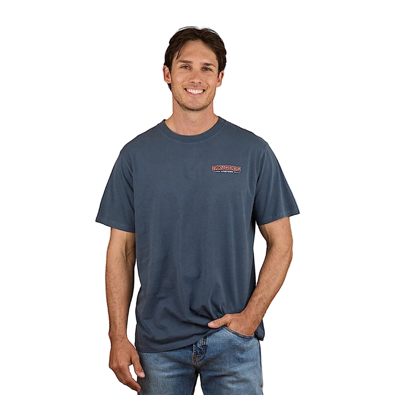 Ringers Western Men’s Ute Flag Loose Fit T-Shirt - Washed Navy