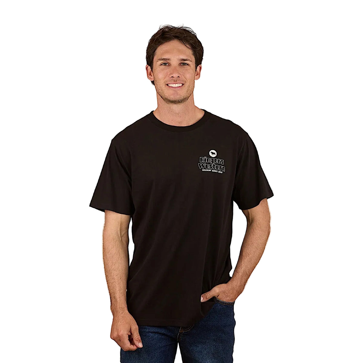 Ringers Western Mens Get Your Truck On Loose Fit T-Shirt - Black