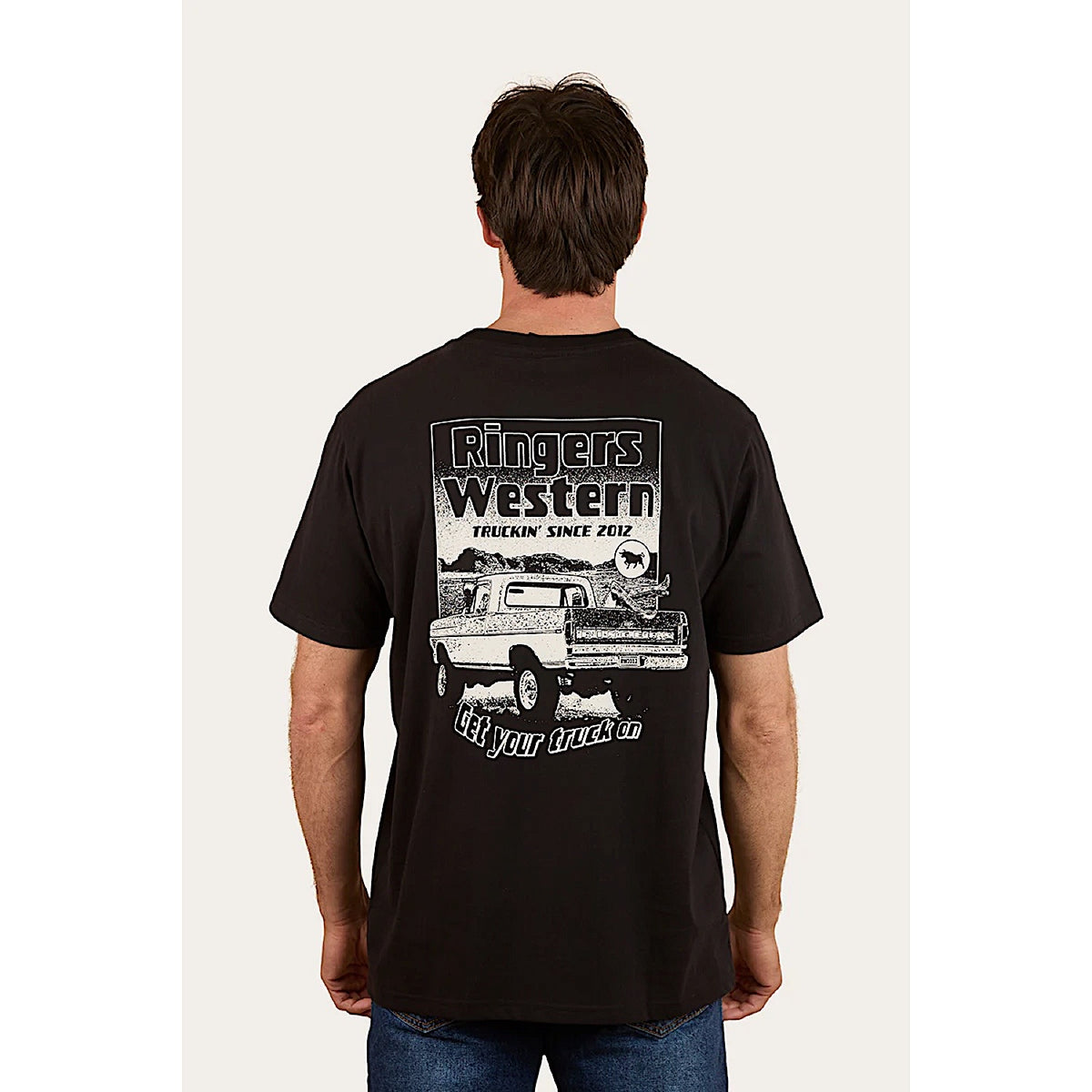 Ringers Western Mens Get Your Truck On Loose Fit T-Shirt - Black