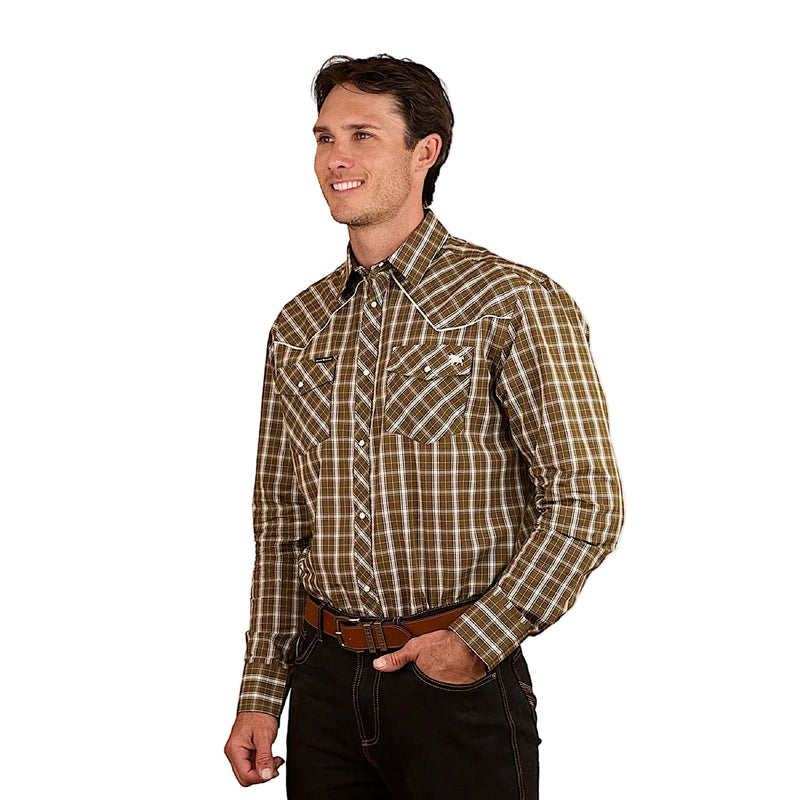Ringers Western Men’s Greenhide Western Shirt - Olive