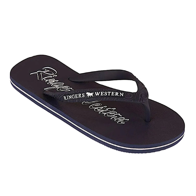 Ringers Western Unisex Combi Thong - Dark Navy with White Print