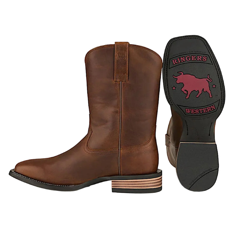 Ringers Western Men’s Roper Square Toe Boot - Tan
