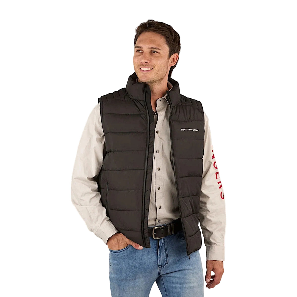 Ringers Western Mens Elament Puffer Vest - Black