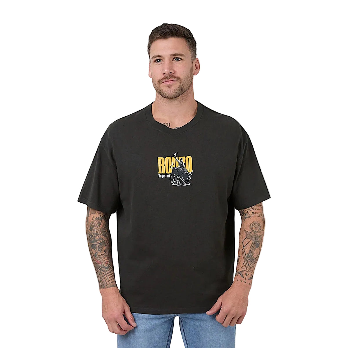 Ringers Western Men's Who Give A Buck Box Fit T-Shirt - Charcoal