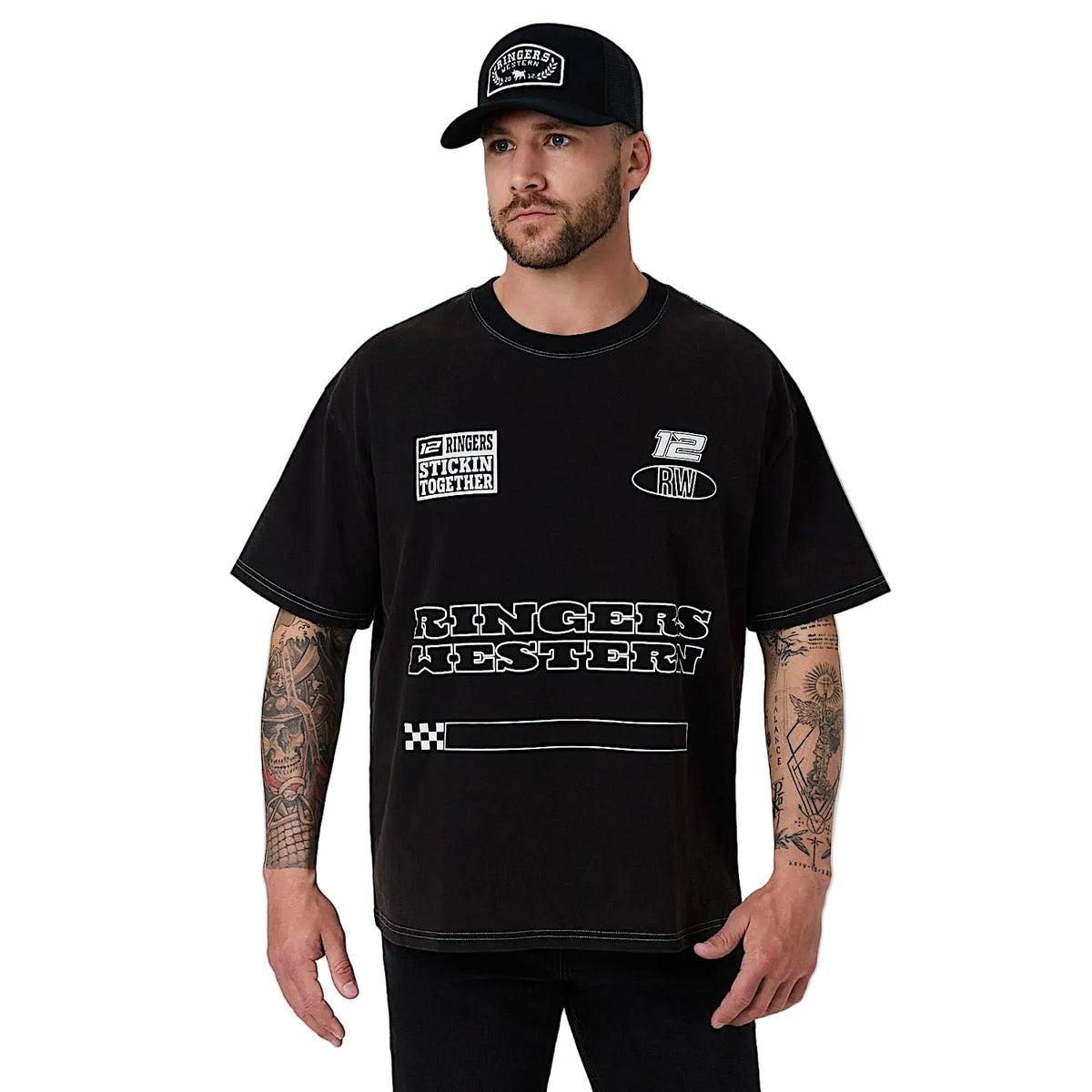 Ringers Western Men's Chad Box Fit T-Shirt - Black Wash