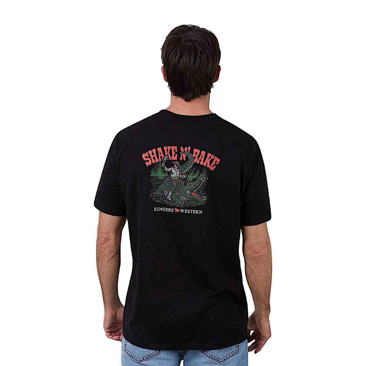 Ringers Western Men's Shake N Bake Loose Fit T-Shirt - Black