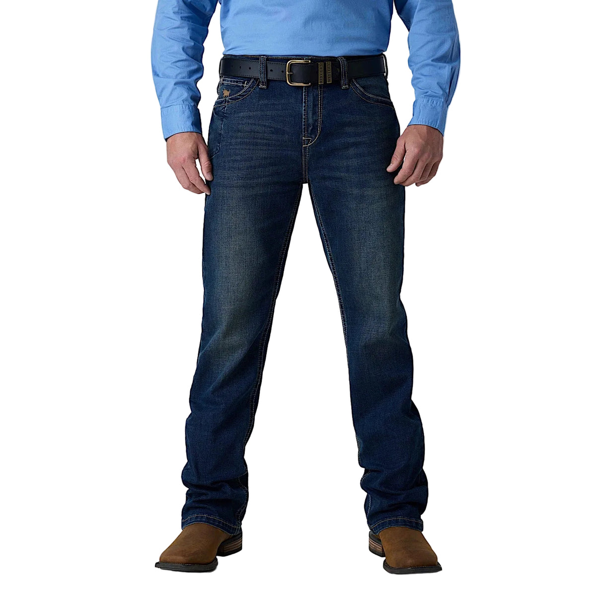 Ringers Western Men's Blaze Relaxed Boot Cut Jean - Dark Blue