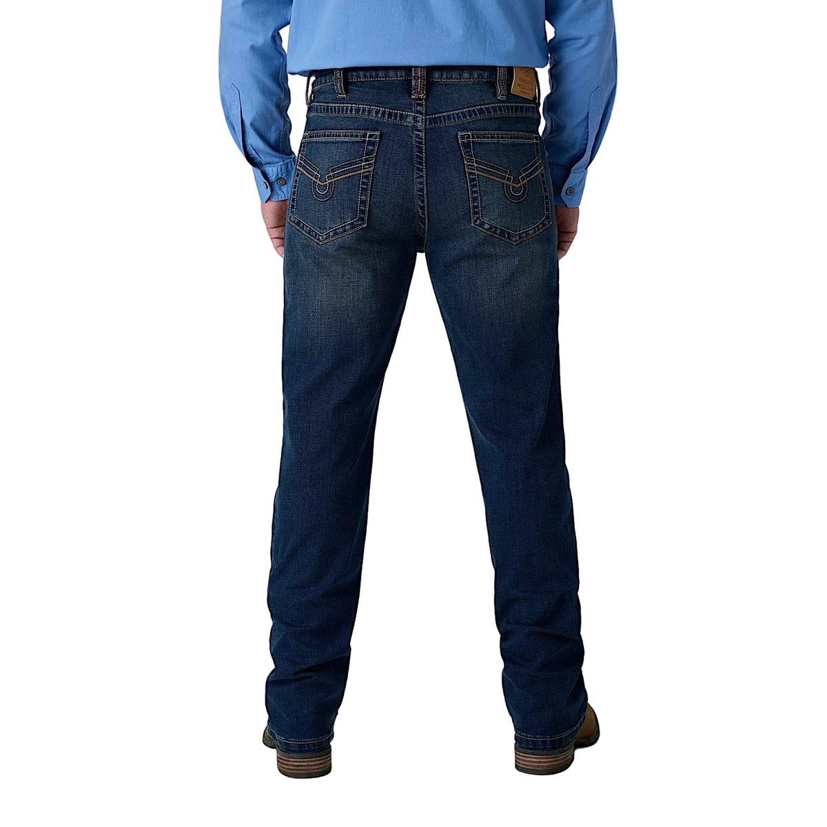 Ringers Western Men's Blaze Relaxed Boot Cut Jean - Dark Blue
