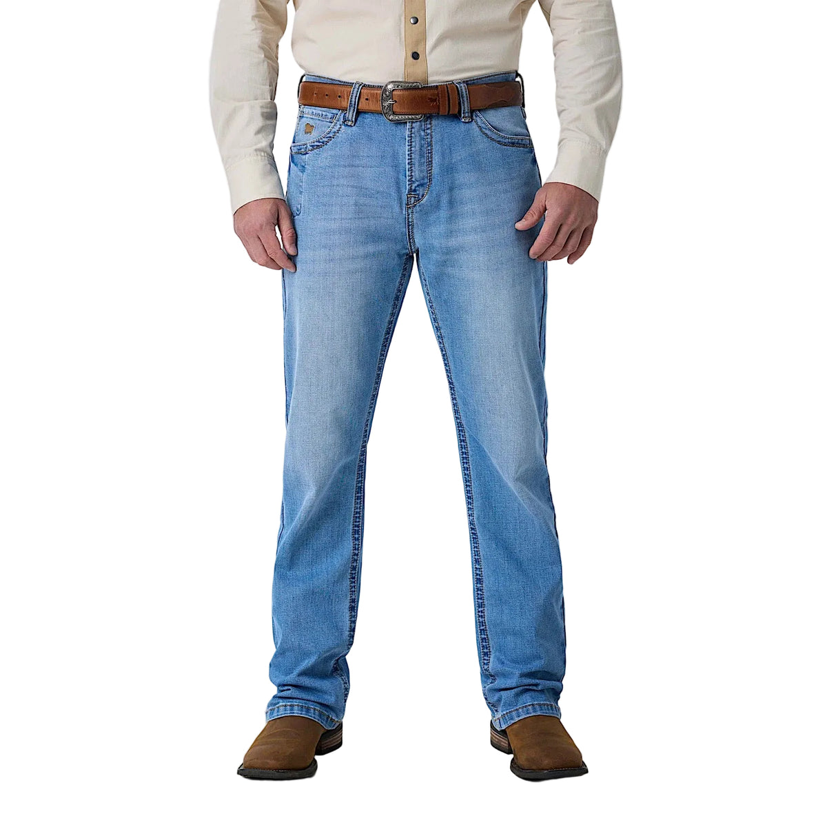Ringers Western Men's Blaze Relaxed Boot Cut Jean - Light Blue