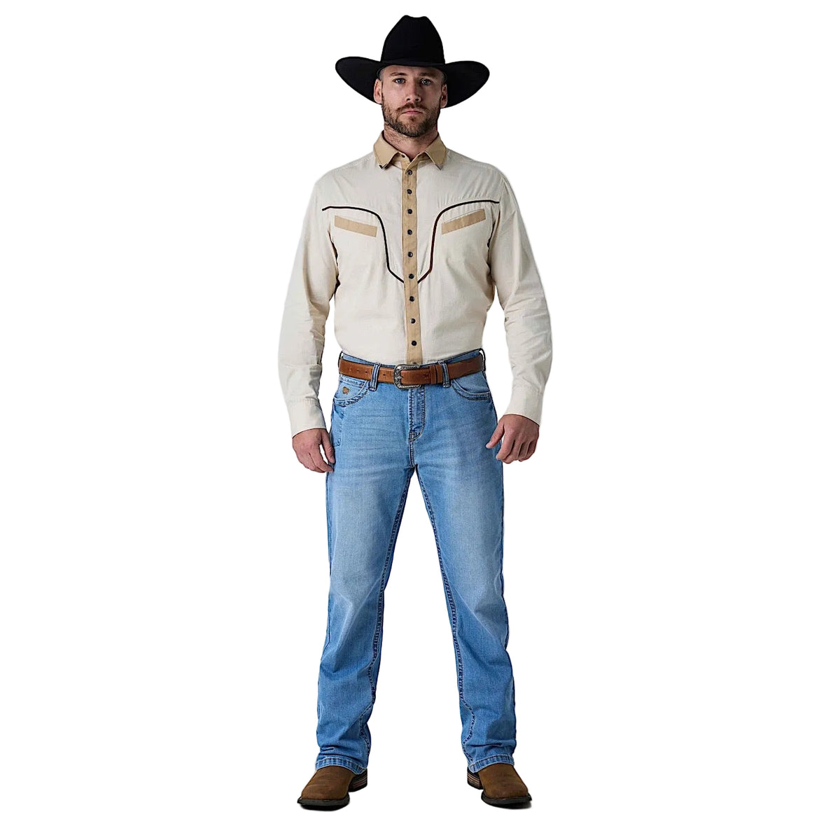 Ringers Western Men's Blaze Relaxed Boot Cut Jean - Light Blue