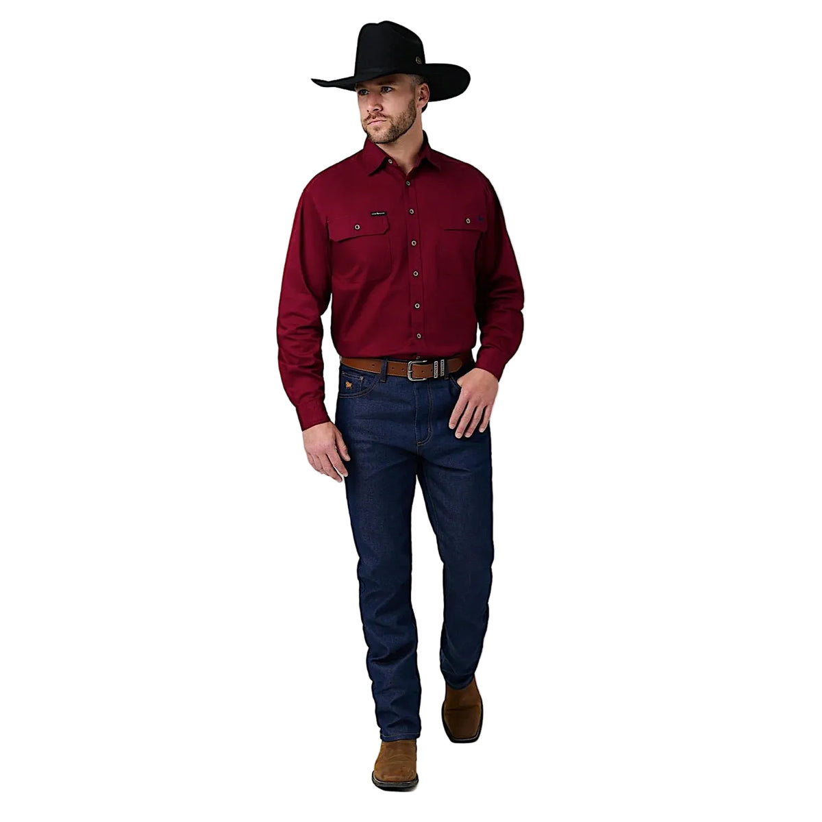 Ringers Western Men's Throw Hands Rigid Slim Cowboy Cut Jean - Blue