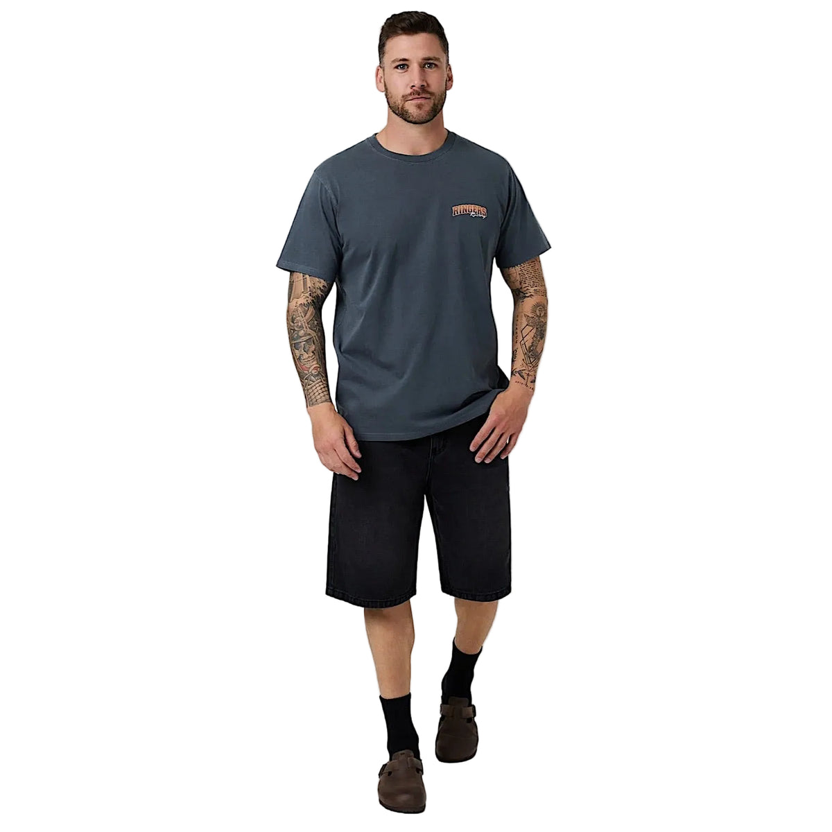 Ringers Western Mens Bodie Denim Short - Black Wash