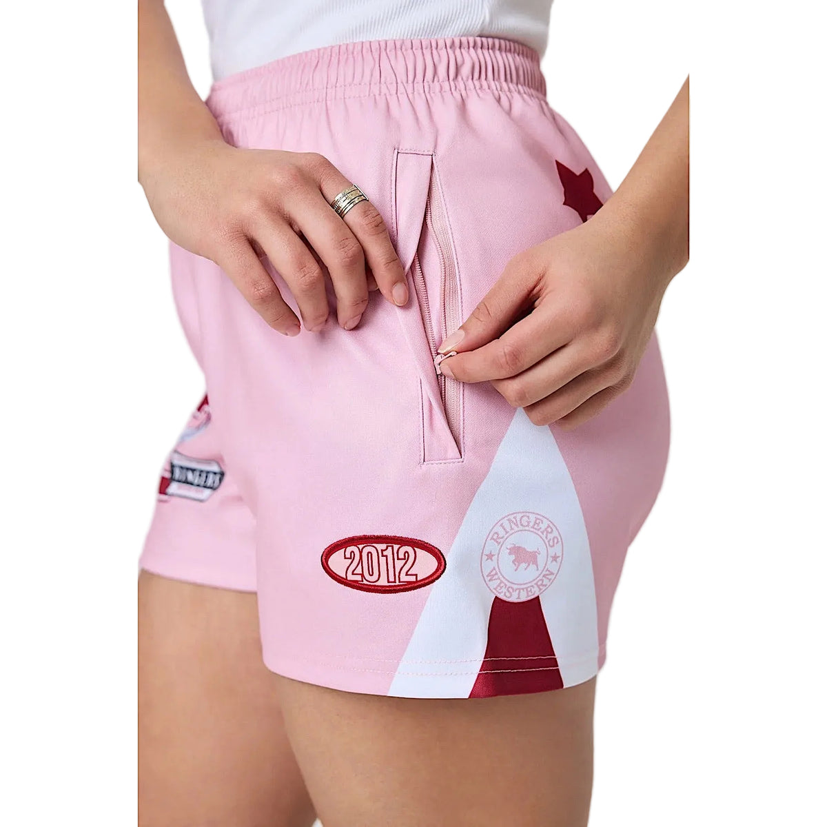 Ringers Western Unisex Since 2012 Footy Short - Pink