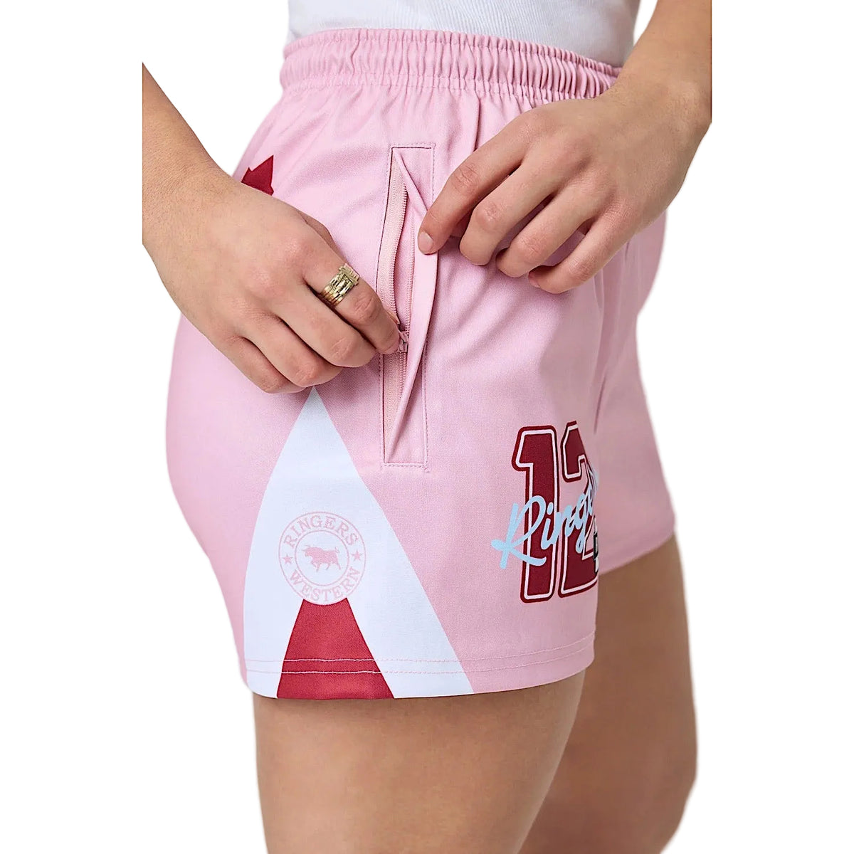 Ringers Western Unisex Since 2012 Footy Short - Pink