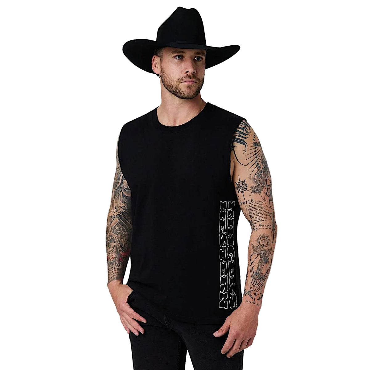 Ringers Western Men's Wild Side Relaxed Fit Tank - Black
