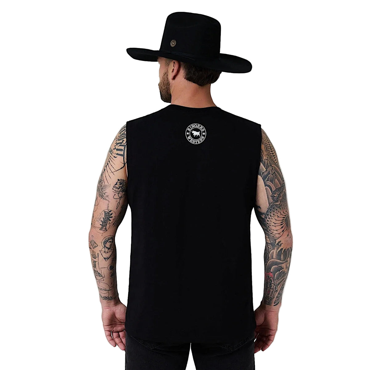 Ringers Western Men's Wild Side Relaxed Fit Tank - Black