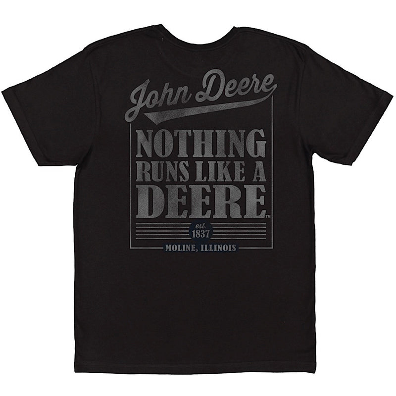 John Deere Nothing Runs Like a Deere Graphic T Shirt - Black
