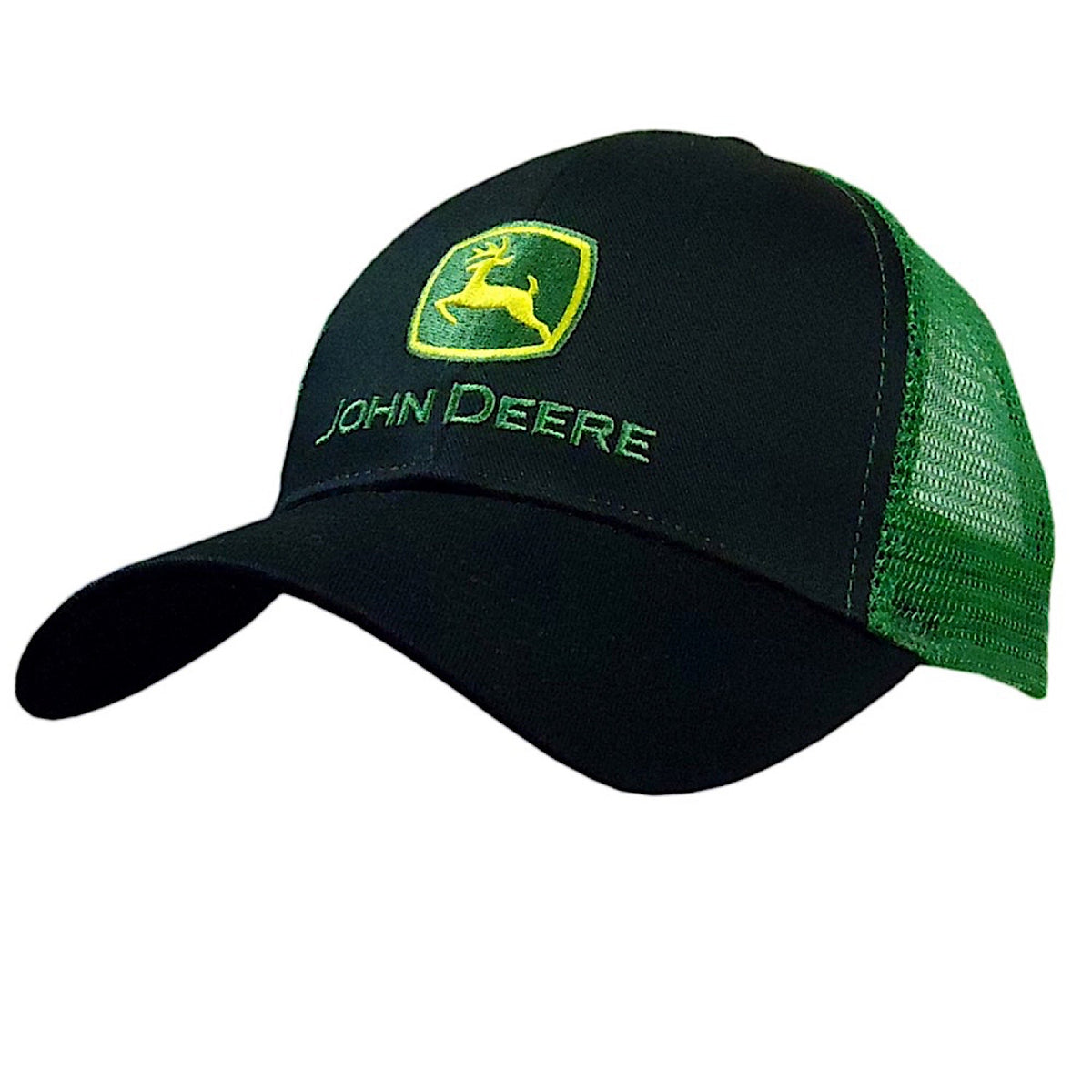 John Deere Logo Mesh Back Cap - Black/Green