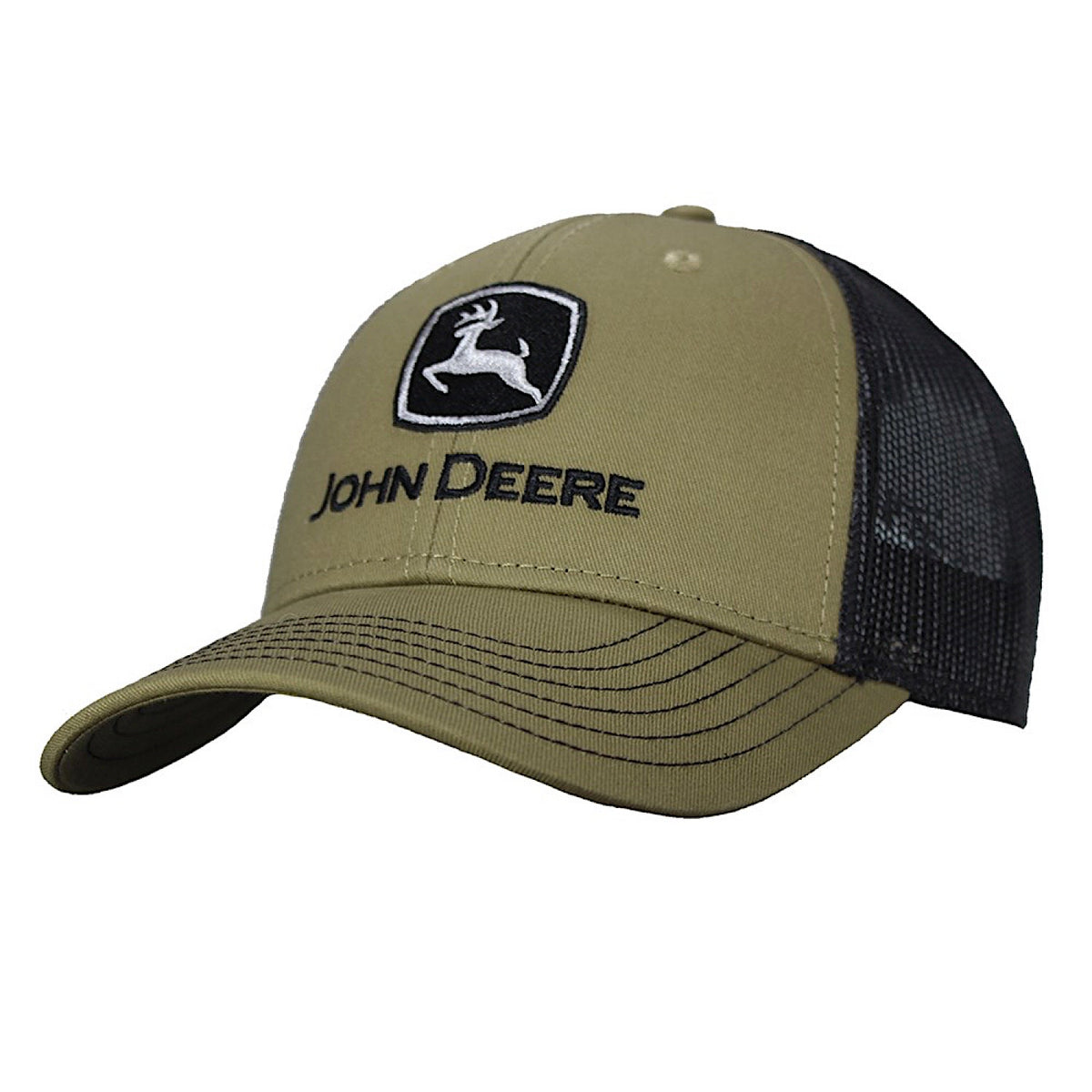 John Deere Twill/Mesh Trucker Cap - Olive