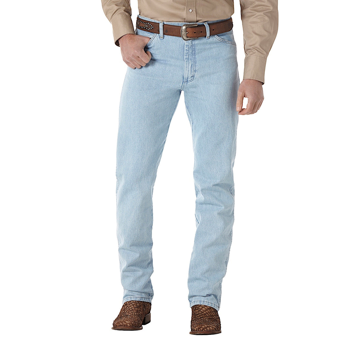 Wrangler Men's Cowboy Cut Original Fit Jean - Bleach