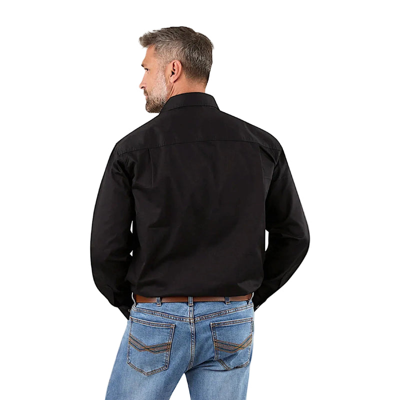 Ringers Western Men’s King River Full Button Work Shirt - Black