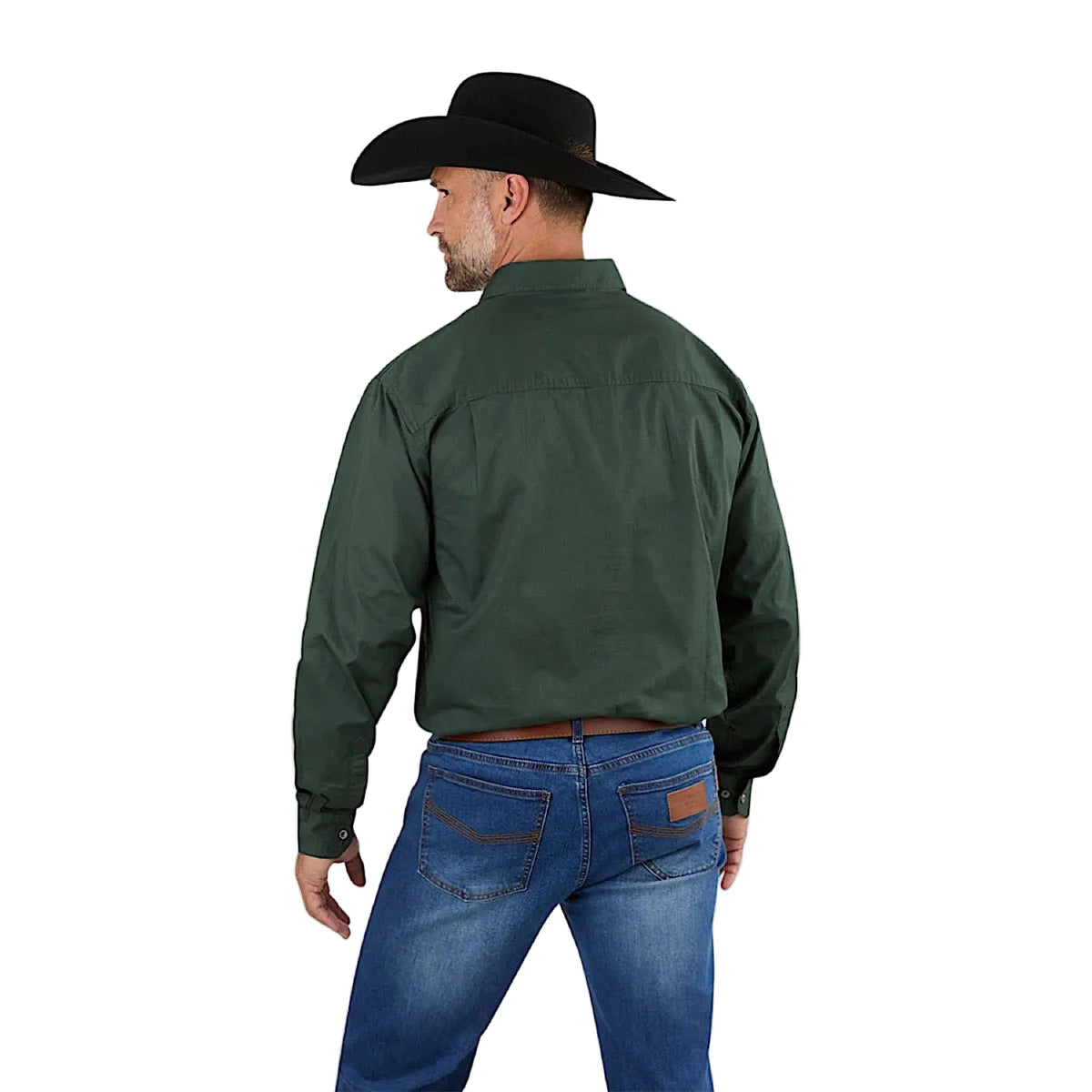 Ringers Western Men’s King River Half Button Work Shirt - Cargo Khaki