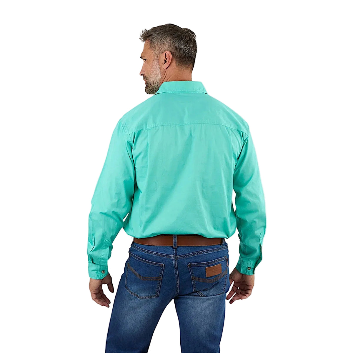 Ringers Western Men’s King River Half Button Work Shirt - Mint