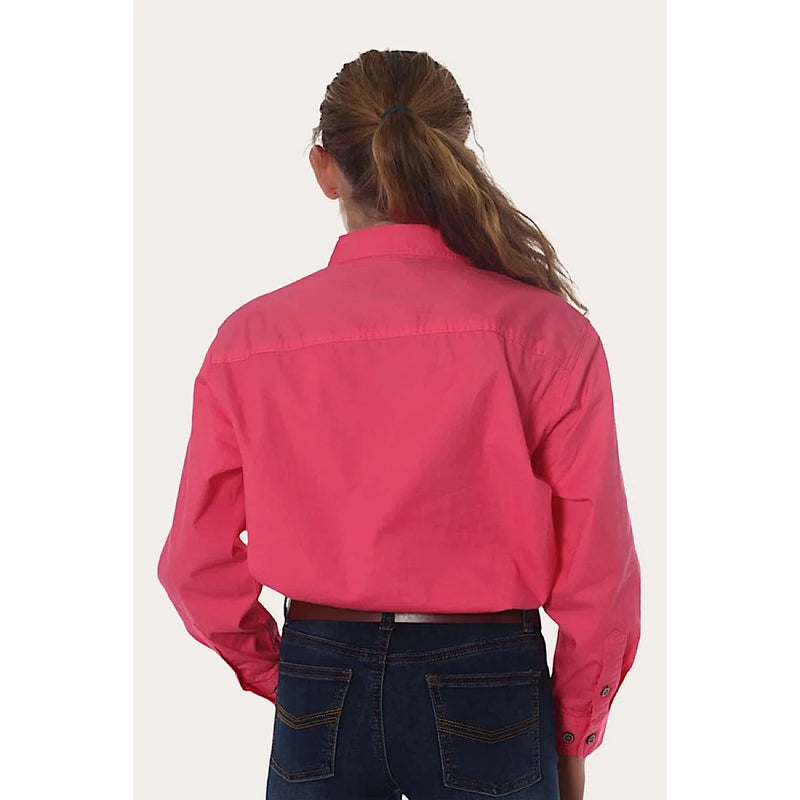 Ringers Western Kid’s Ord River Half Button Work Shirt - Melon