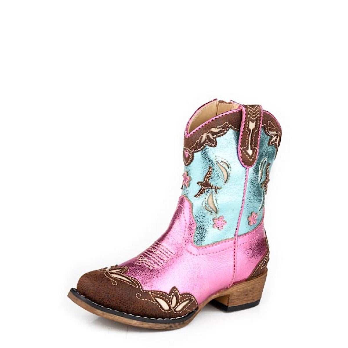 Roper TODDLER Birdie - Pink / Teal / Tan