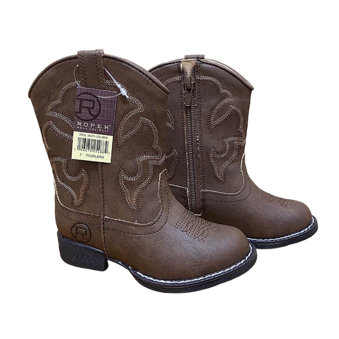 Roper TODDLER Cody Western Boots Brown