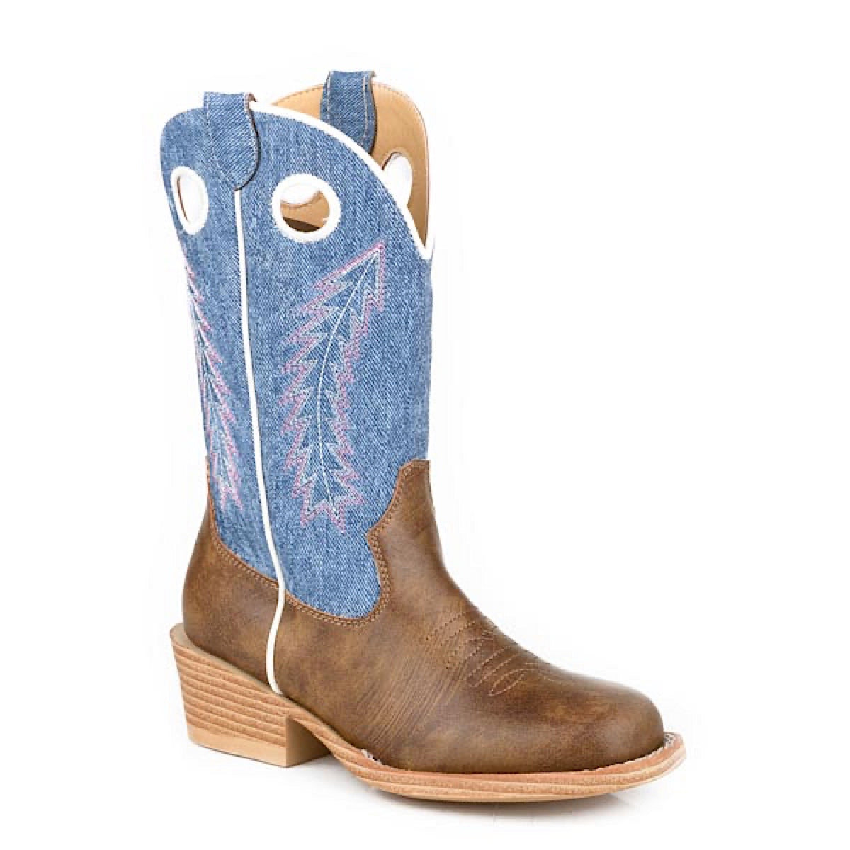 Roper LITTLE KIDS Willow - Brown / Blue Denim