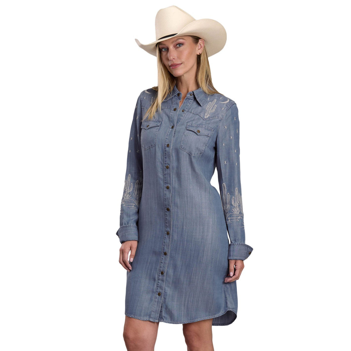 Stetson Women's Lavish Emblem Shirt Dress - Denim