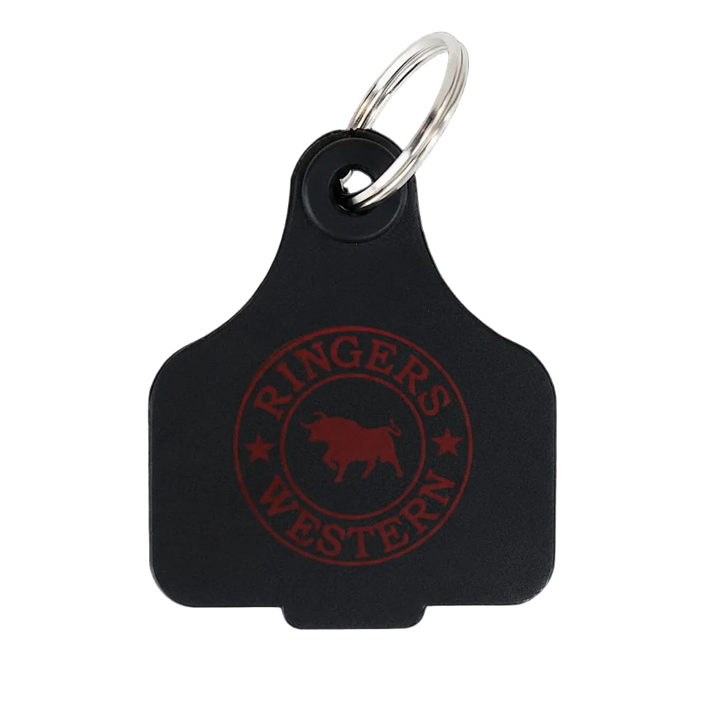 Ringers Western Cattle Tag - Black/Red