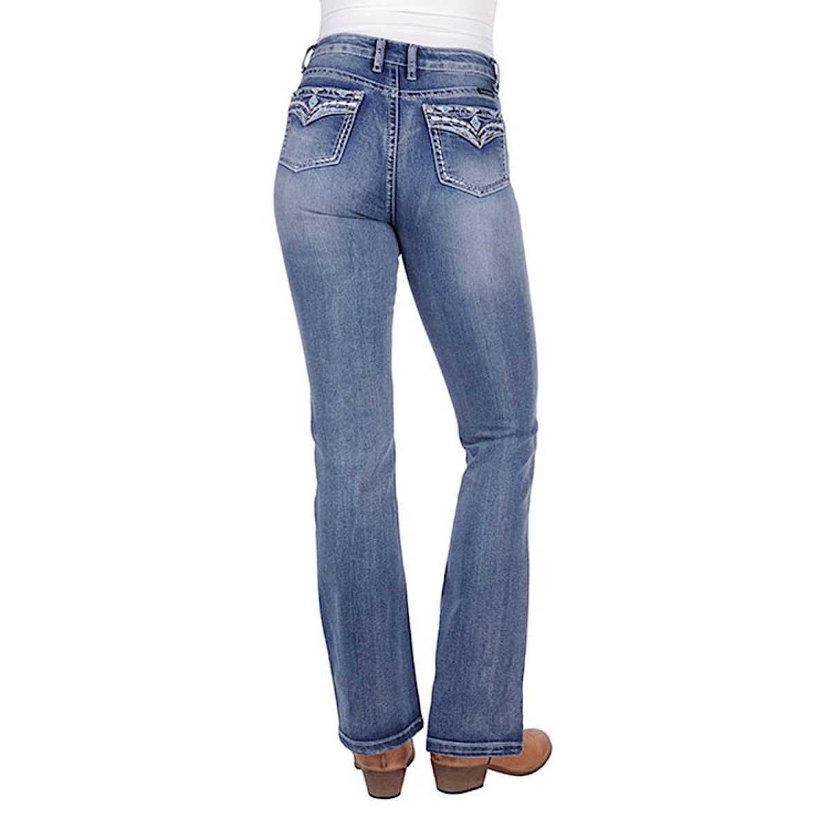 Pure Western Women's Jemma Hirise Boot Cut Jean 30 - Moonshine