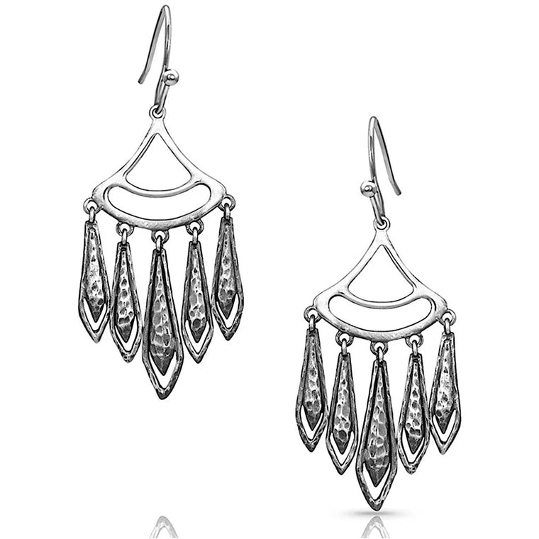 Montana Silversmiths Hammered Chandelier Earrings