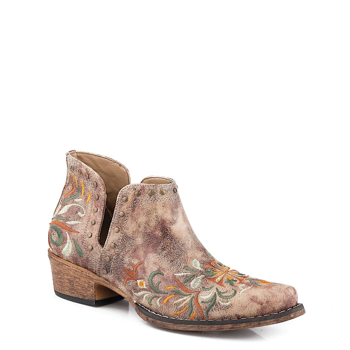 Roper Womens Ava Boot - Floral Tan Embroidered