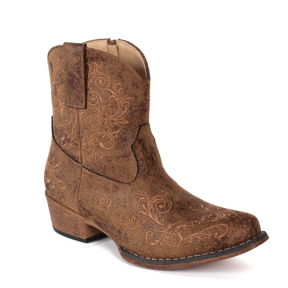 Roper Women's Sashay Western Low Boot - Vintage Tan Brown