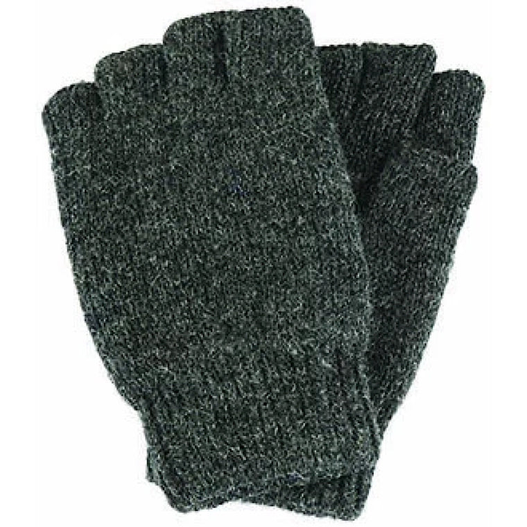 Avenel Ragg Wool Fingerless Thinsulate Glove - Charcoal