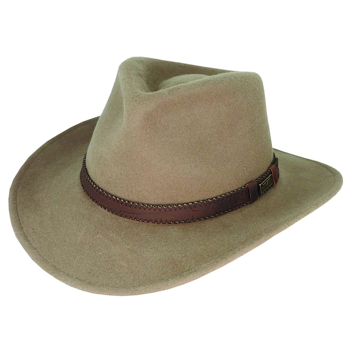 Avenel Buck Flinders Wool Felt Outback Hat - Tan