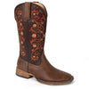 Roper Womens Bailey Boot - Brown/Chocolate Embroidered