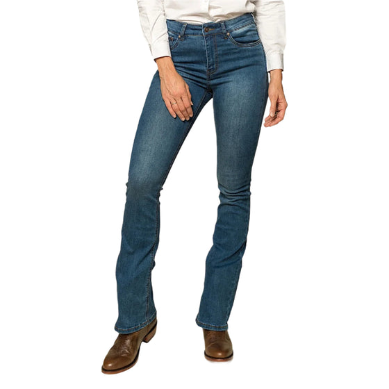 Ringers Western Women's Penny High Rise Bootleg Jean - Vintage Blue Wash