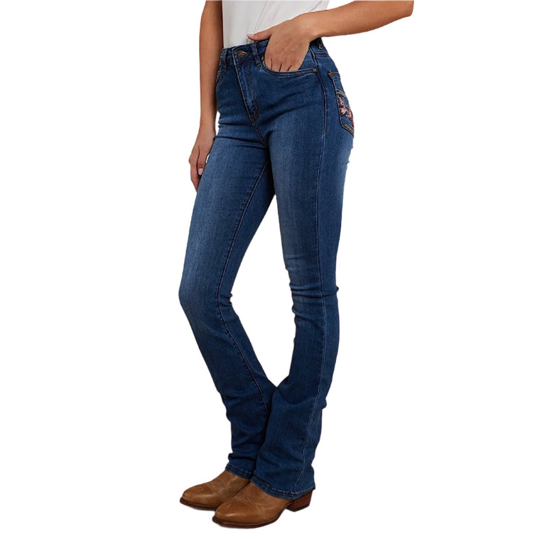 Ringers Western Women's Penny High Rise Bootleg Jean - Vintage Blue